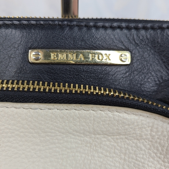 Emma Fox black & white color block small pebbled leather convertible crossbody - Picture 5 of 15